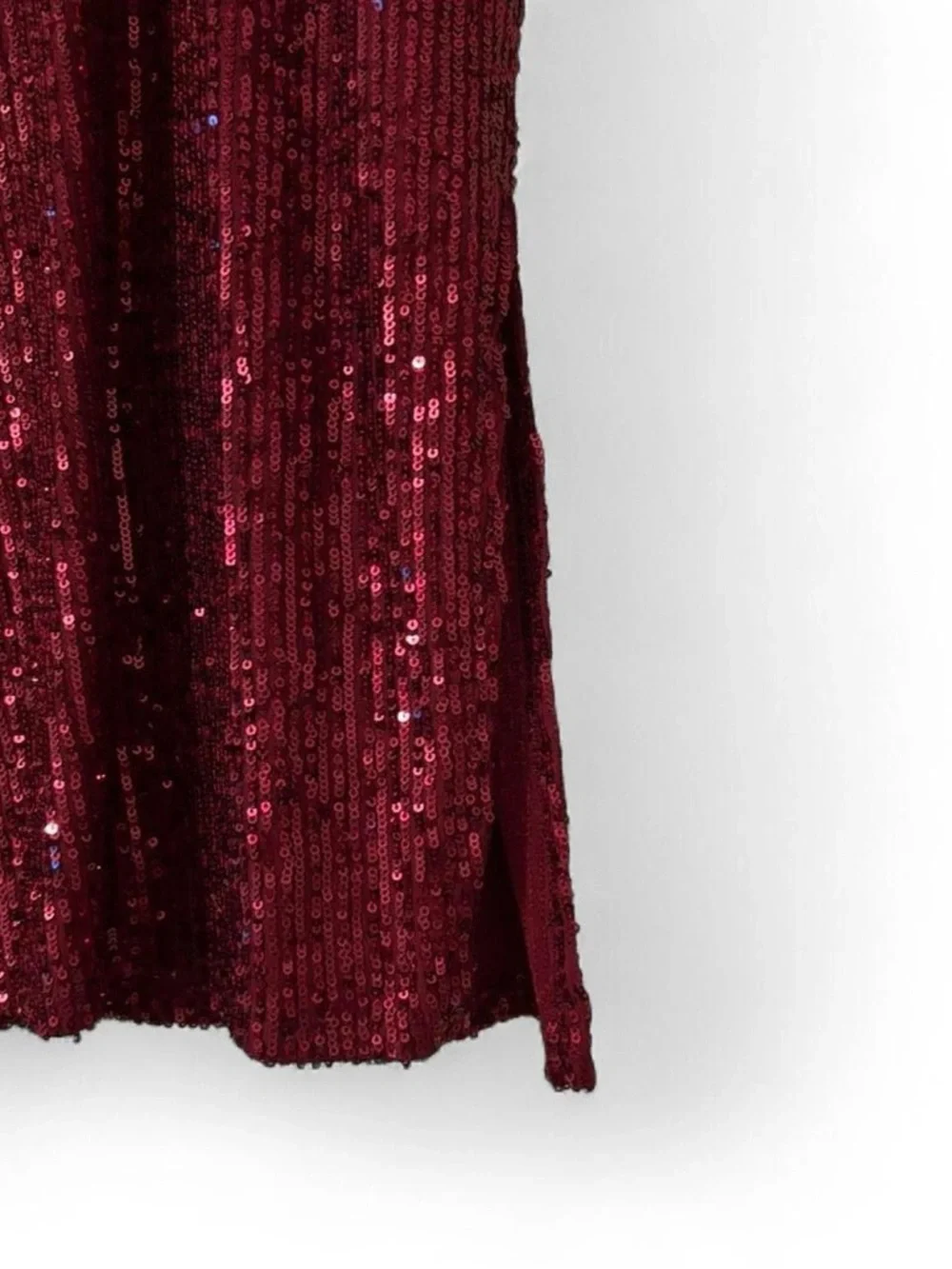 NWT Vince Camuto Sparkle & Shine Red Wine Midi Skirt - Picture 3 of 5